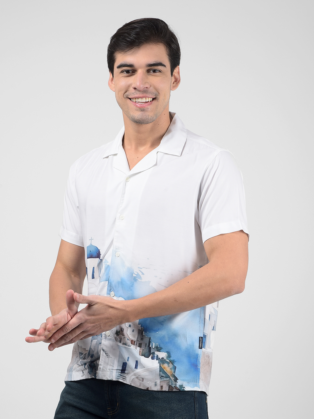 Numero Uno Men Graphic Print White Shirt